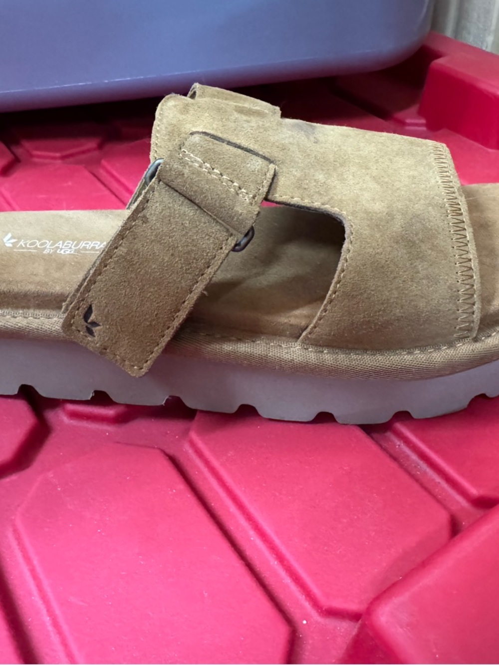 Koolaburra Suede Slide Sandal in Brown